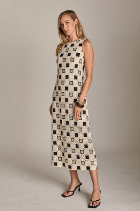 Crochet Patchwork Sleeveless Dress