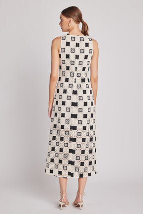 ENGLISH FACTORY - Crochet Patchwork Sleeveless Dress - DRESSES available at Objectrare
