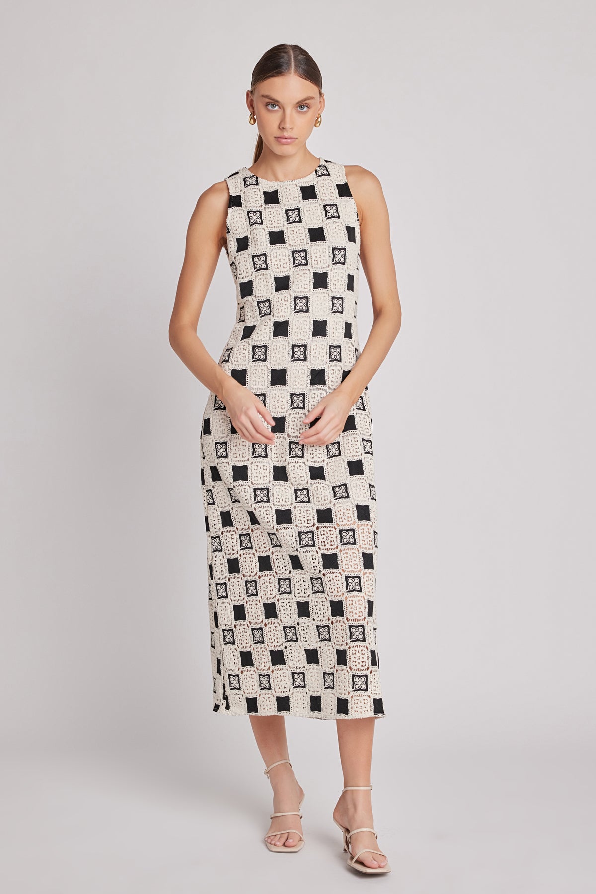 Crochet Patchwork Sleeveless Dress