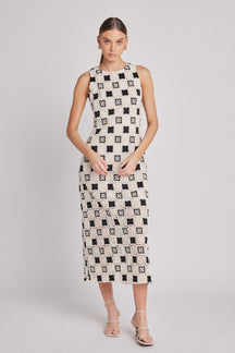 ENGLISH FACTORY - Crochet Patchwork Sleeveless Dress - DRESSES available at Objectrare