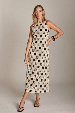 ENGLISH FACTORY - Crochet Patchwork Sleeveless Dress - DRESSES available at Objectrare