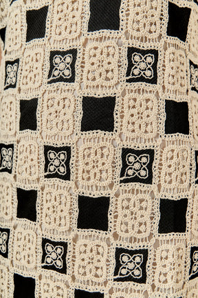 ENGLISH FACTORY - Crochet Patchwork Sleeveless Dress - DRESSES available at Objectrare