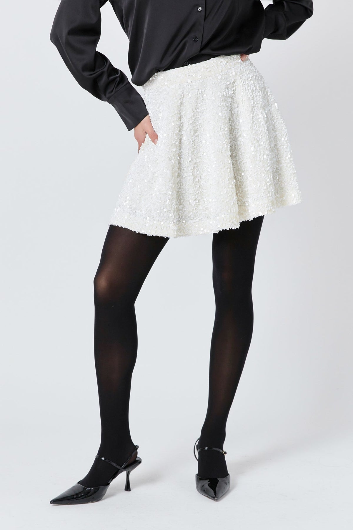 ENDLESS ROSE - Sequin Mini Skirt - SKIRTS available at Objectrare
