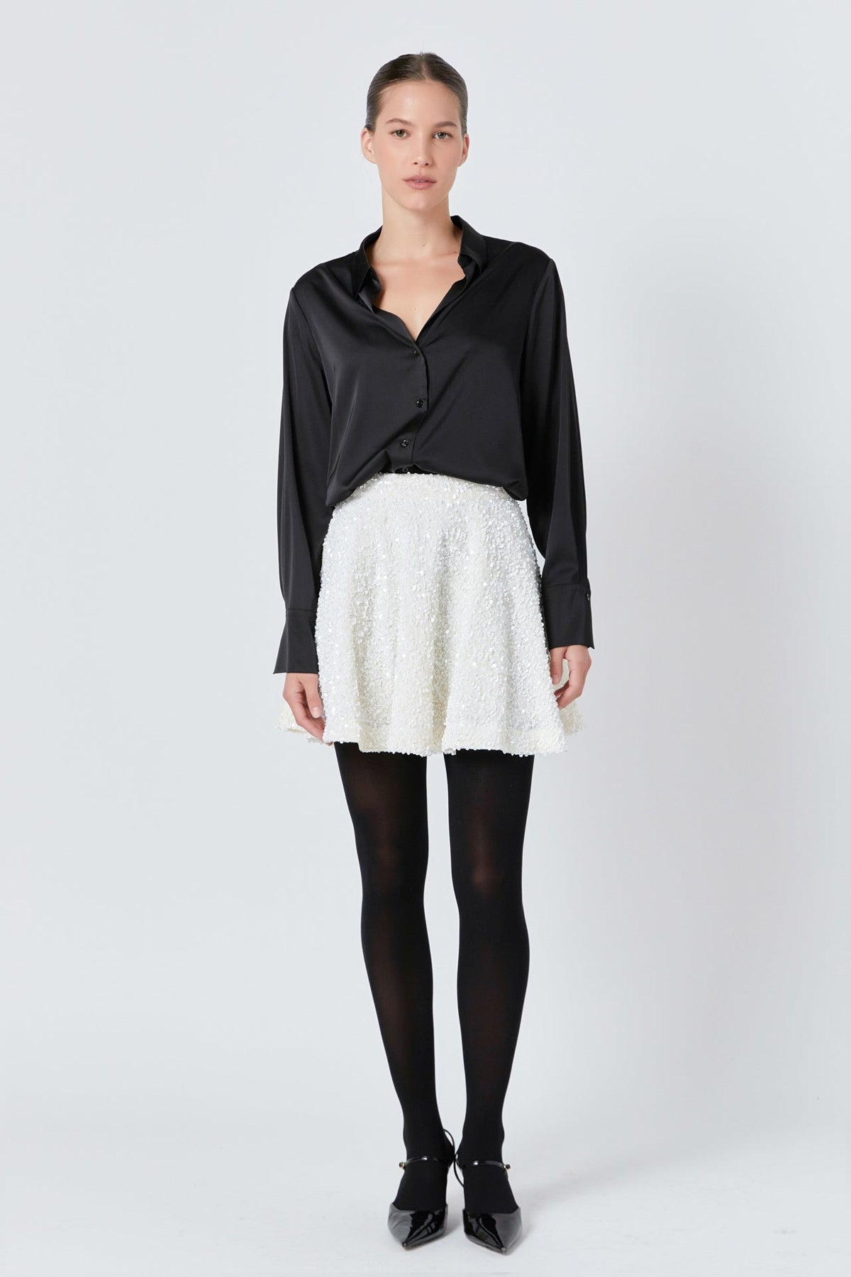 ENDLESS ROSE - Sequin Mini Skirt - SKIRTS available at Objectrare