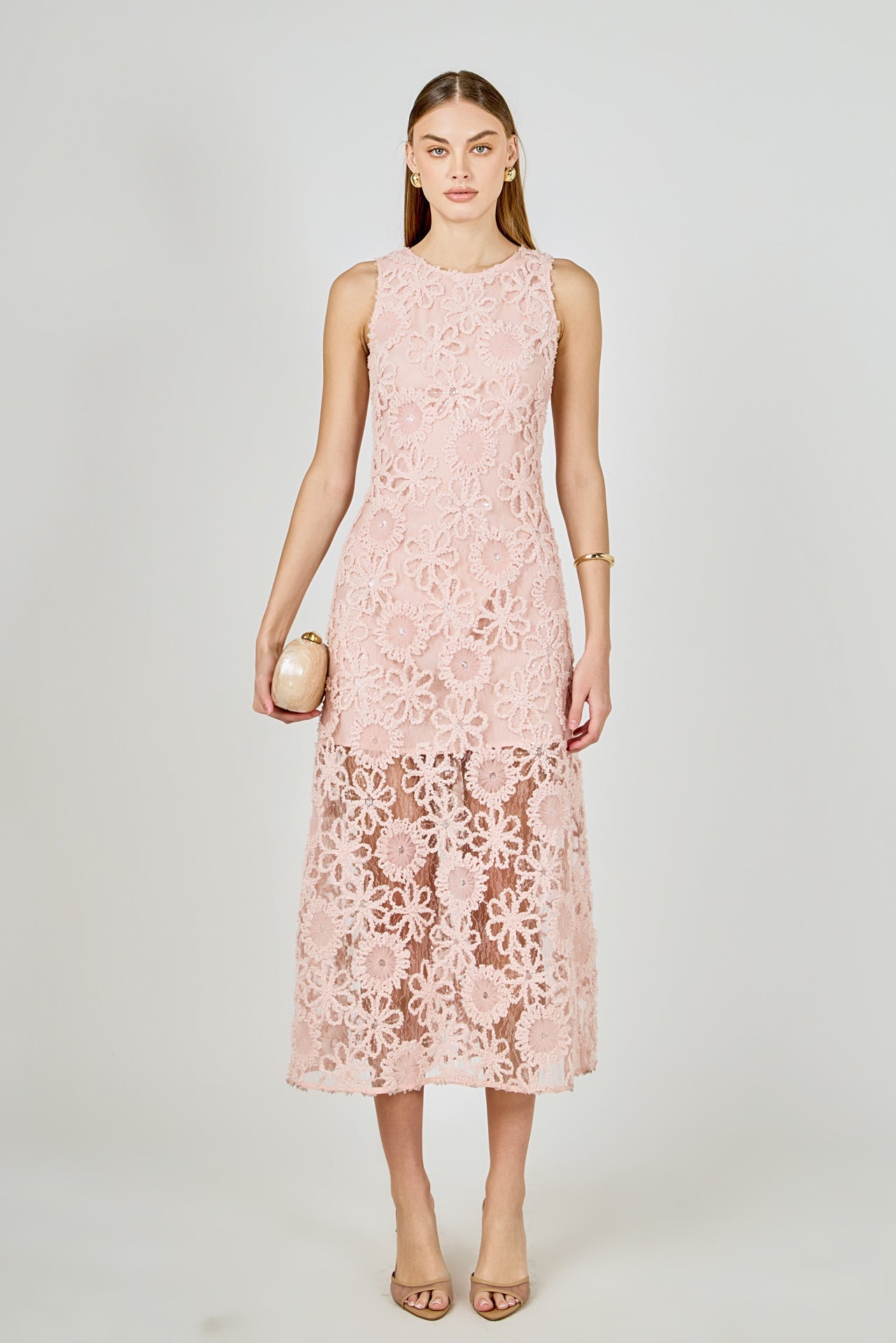ENDLESS ROSE - Lace Cami Midi Dress - DRESSES available at Objectrare