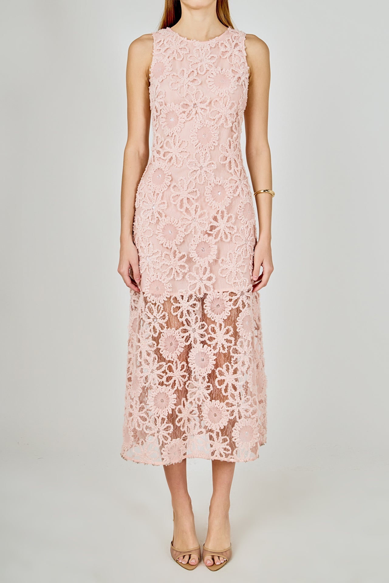 ENDLESS ROSE - Lace Cami Midi Dress - DRESSES available at Objectrare