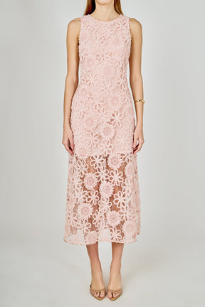 ENDLESS ROSE - Lace Cami Midi Dress - DRESSES available at Objectrare