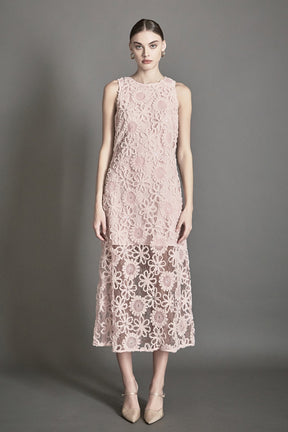 ENDLESS ROSE - Lace Cami Midi Dress - DRESSES available at Objectrare