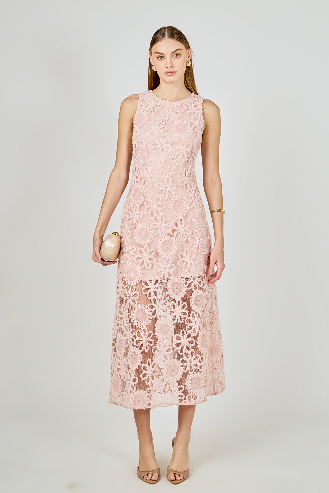 ENDLESS ROSE - Lace Cami Midi Dress - DRESSES available at Objectrare