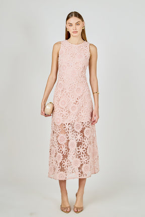 ENDLESS ROSE - Lace Cami Midi Dress - DRESSES available at Objectrare