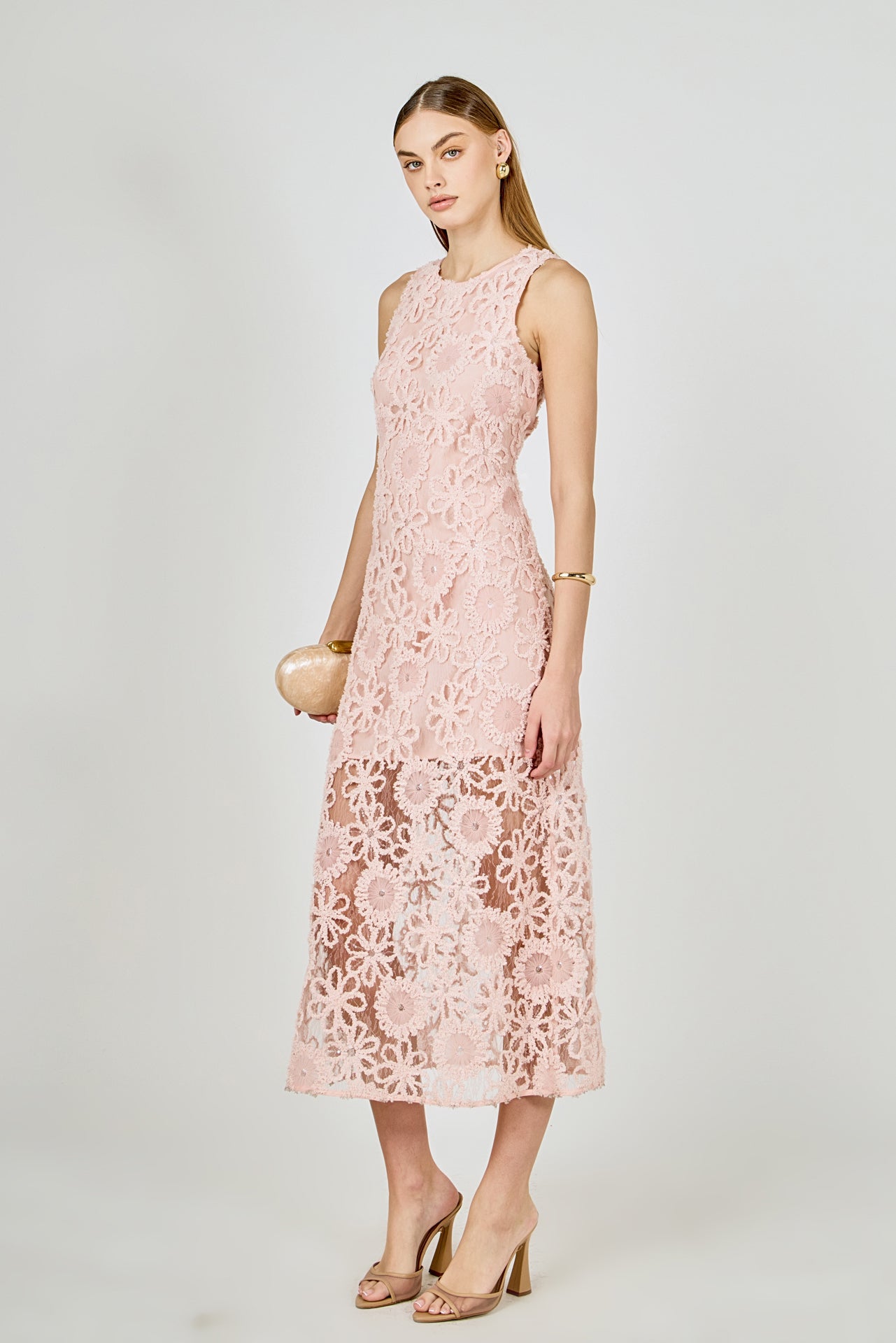 ENDLESS ROSE - Lace Cami Midi Dress - DRESSES available at Objectrare