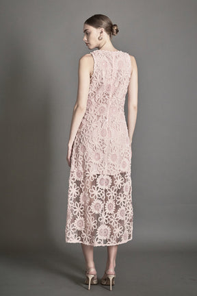 ENDLESS ROSE - Lace Cami Midi Dress - DRESSES available at Objectrare