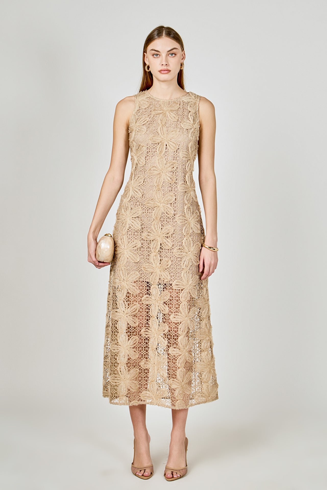 ENDLESS ROSE - Lace Midi Dress - DRESSES available at Objectrare