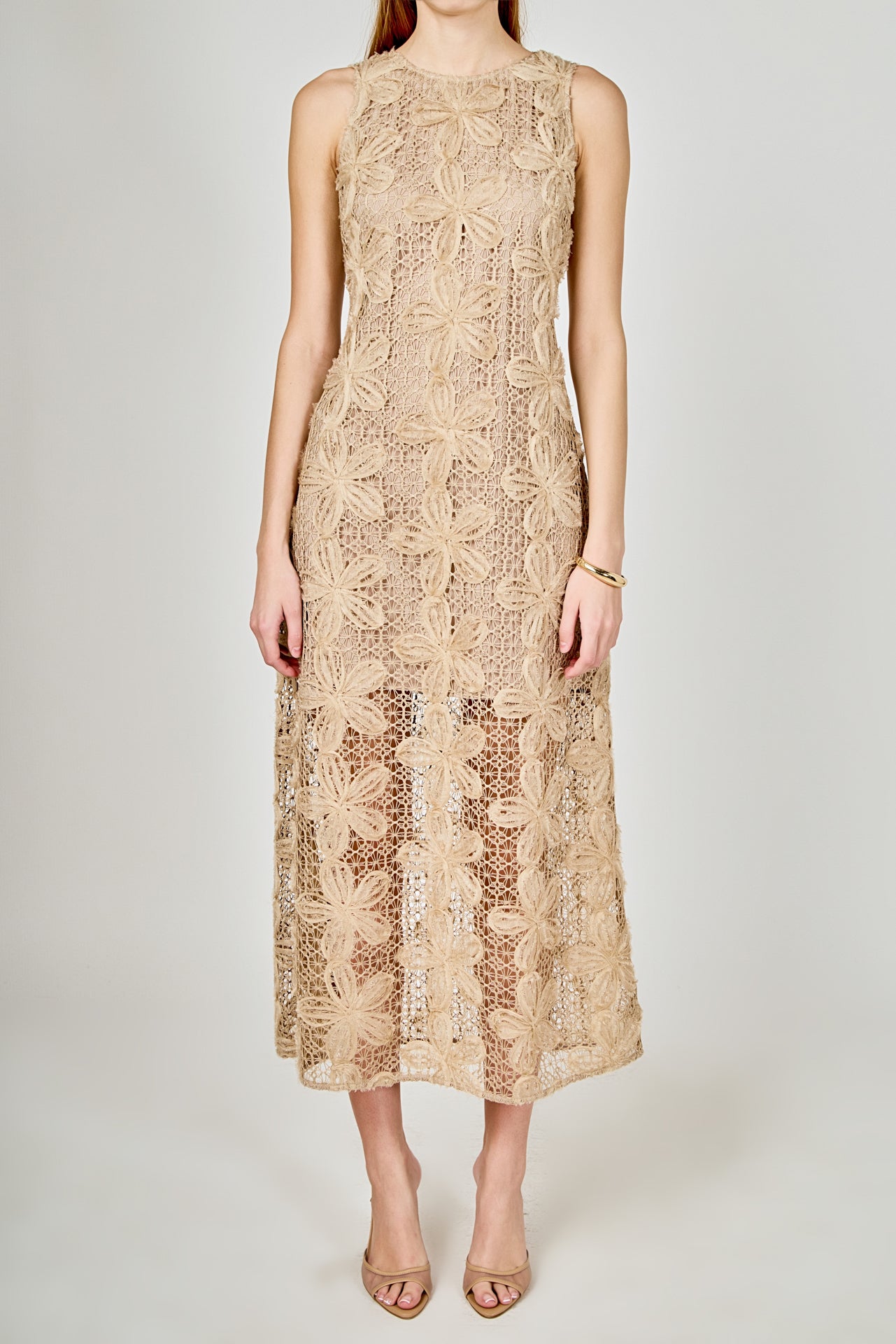 ENDLESS ROSE - Lace Midi Dress - DRESSES available at Objectrare