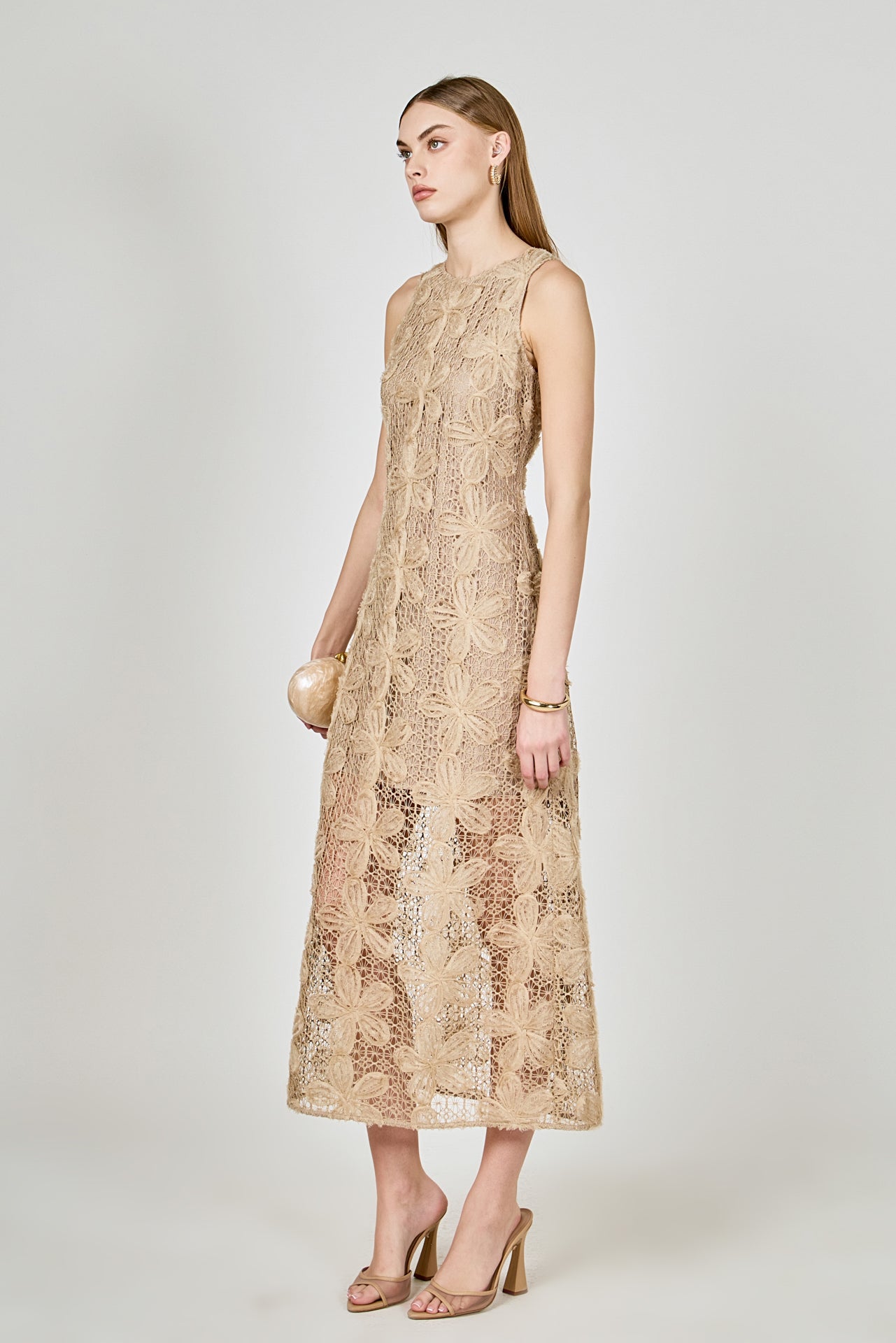 ENDLESS ROSE - Lace Midi Dress - DRESSES available at Objectrare