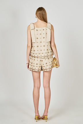ENDLESS ROSE - Beaded Shorts - SHORTS available at Objectrare