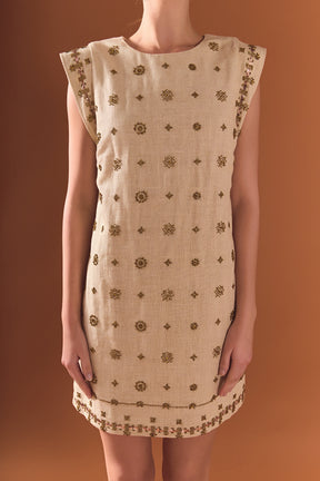 ENDLESS ROSE - Beaded Mini Dress - DRESSES available at Objectrare