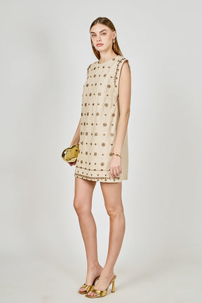 ENDLESS ROSE - Beaded Mini Dress - DRESSES available at Objectrare