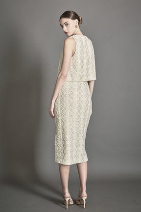 ENDLESS ROSE - Beaded Pearl Top - TOPS available at Objectrare