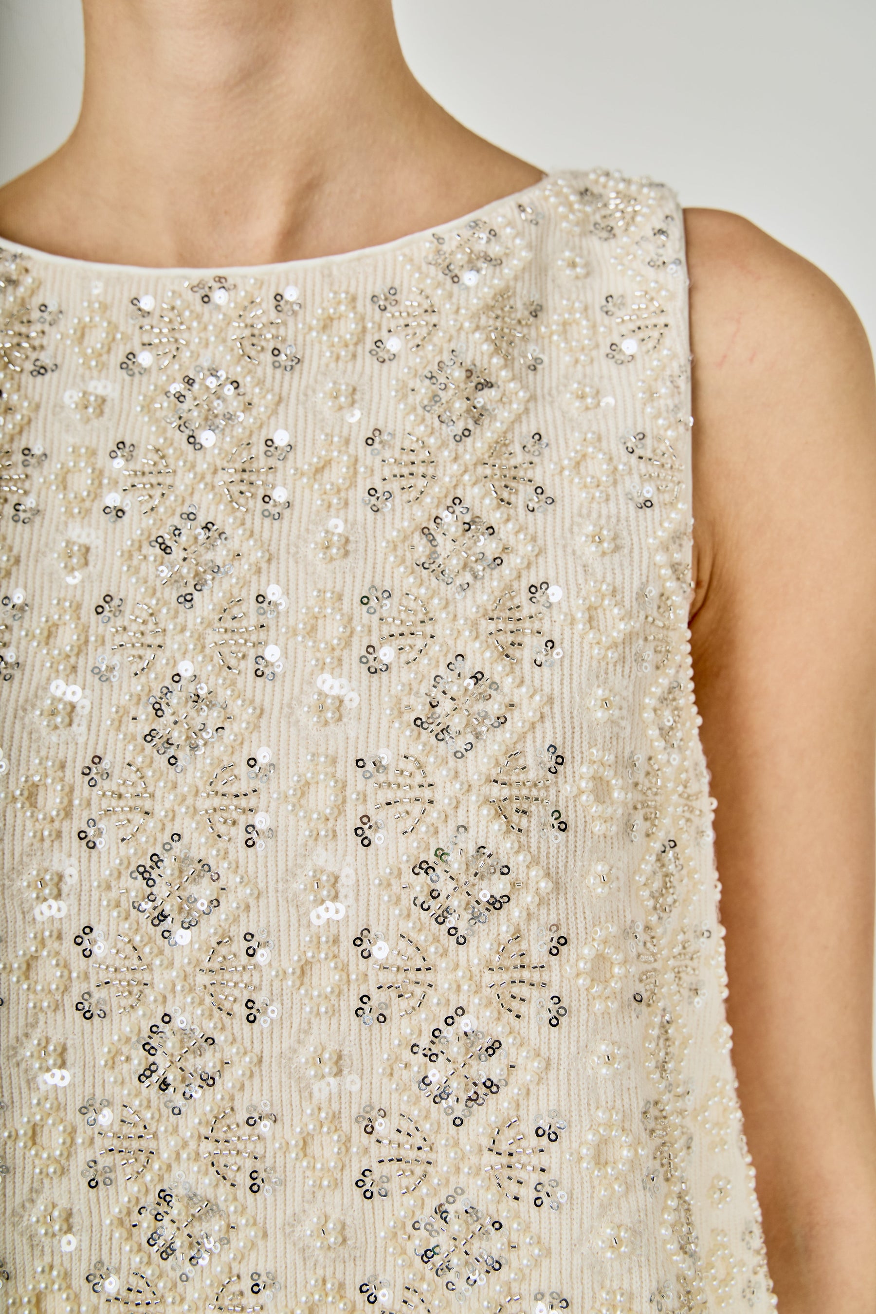ENDLESS ROSE - Beaded Pearl Top - TOPS available at Objectrare