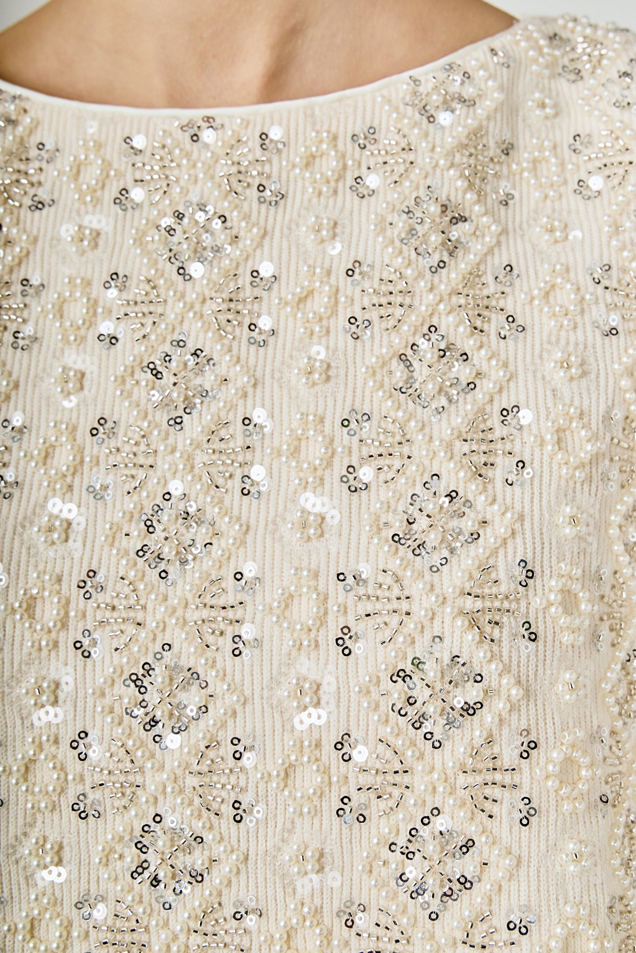 ENDLESS ROSE - Beaded Pearl Top - TOPS available at Objectrare