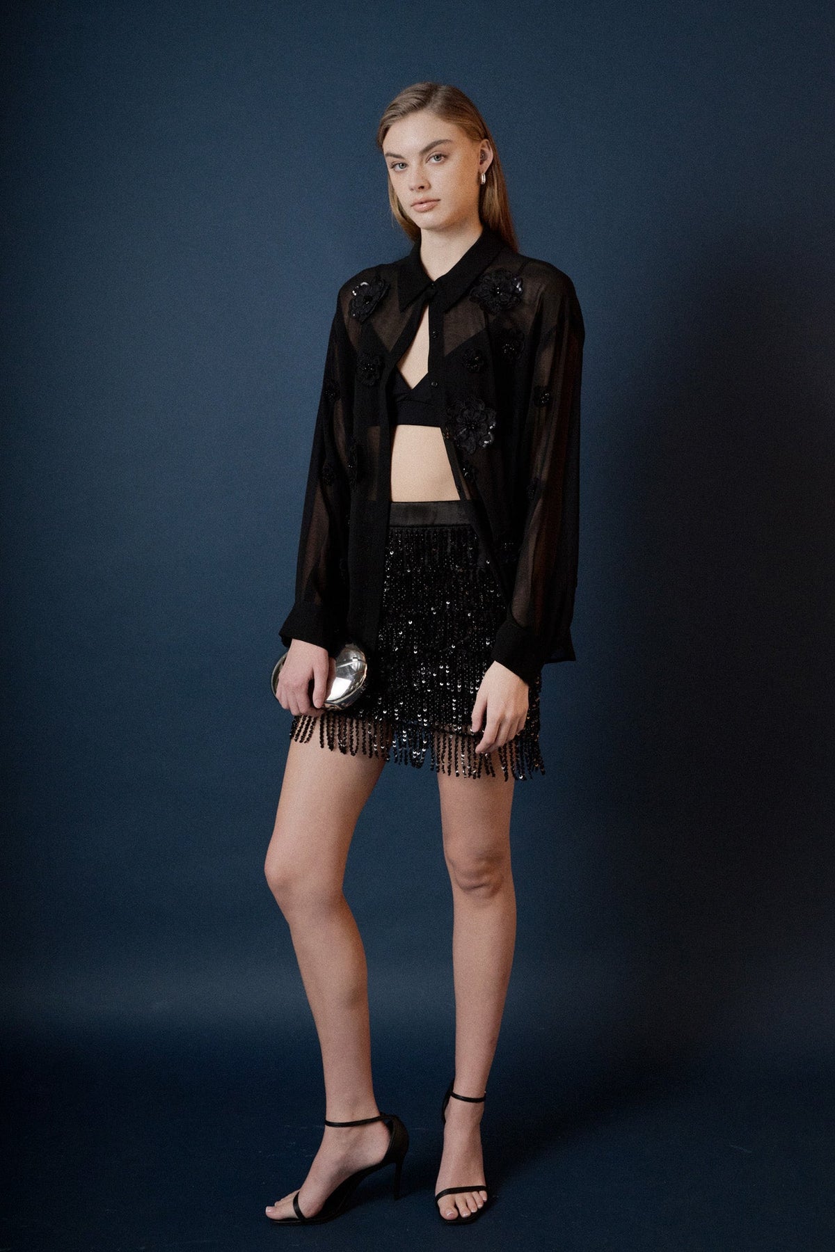 ENDLESS ROSE - Sequined Tassel Mini Skirt - SKIRTS available at Objectrare