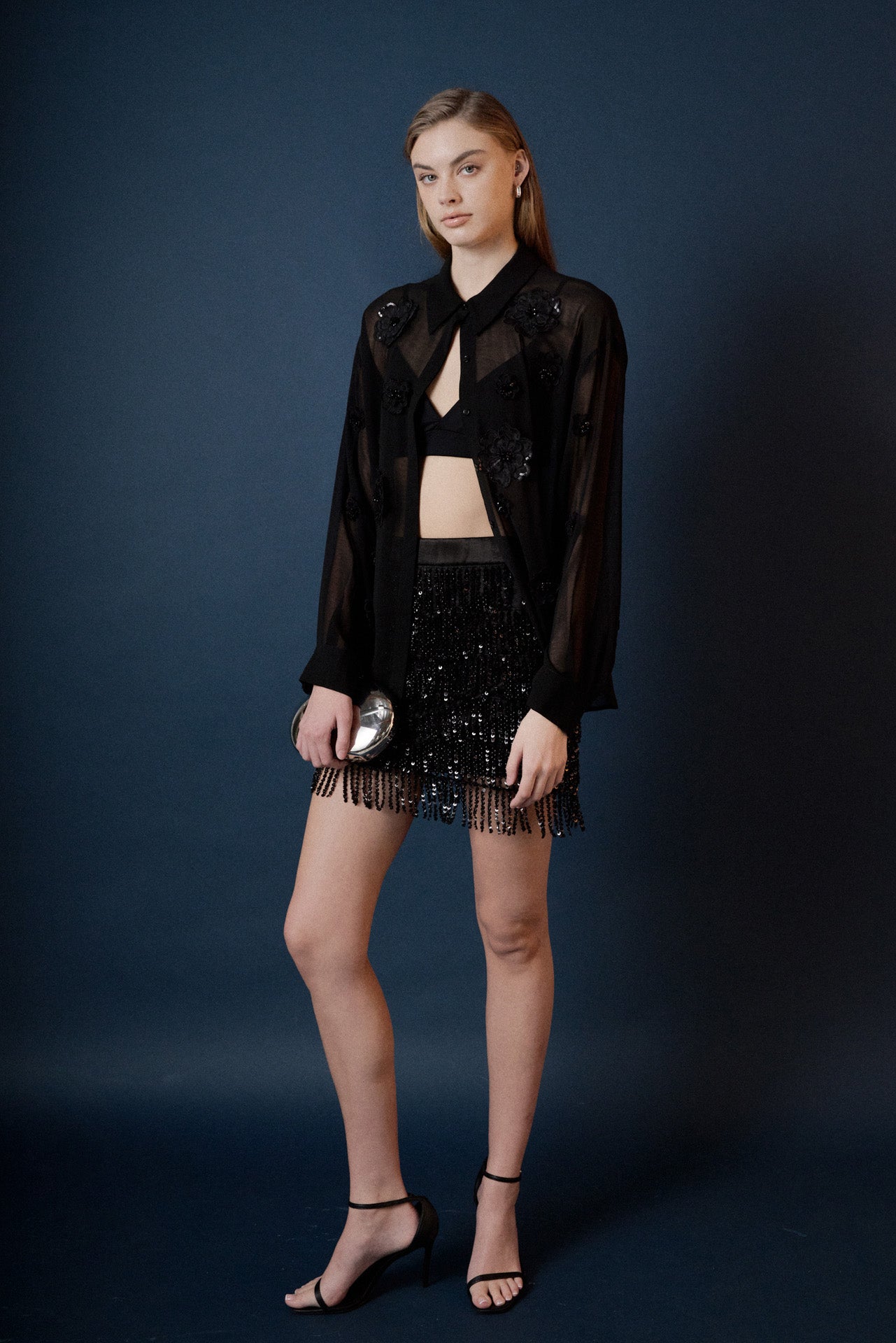ENDLESS ROSE - Sequined Tassel Mini Skirt - SKIRTS available at Objectrare
