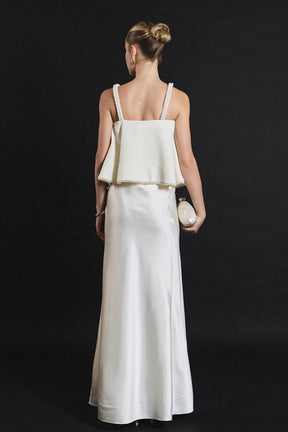 ENDLESS ROSE - Pearl Trim Sleeveless Top - TOPS available at Objectrare