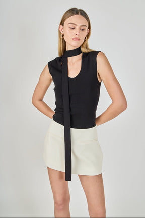 ENDLESS ROSE - Knitted Neckband Top - TOPS available at Objectrare