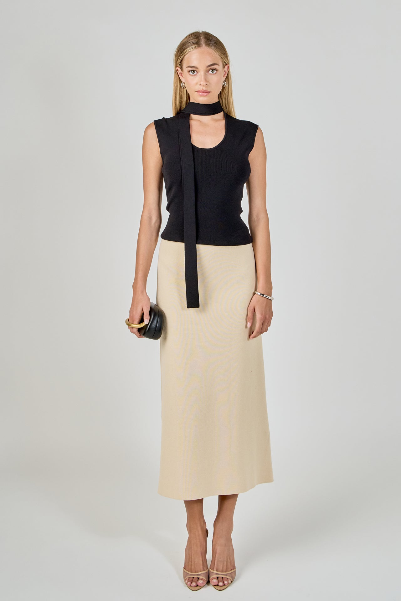 ENDLESS ROSE - Knitted Neckband Top - TOPS available at Objectrare
