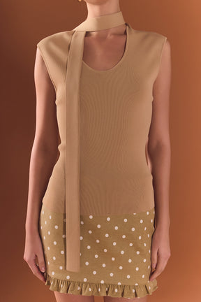 ENDLESS ROSE - Knitted Neckband Top - TOPS available at Objectrare