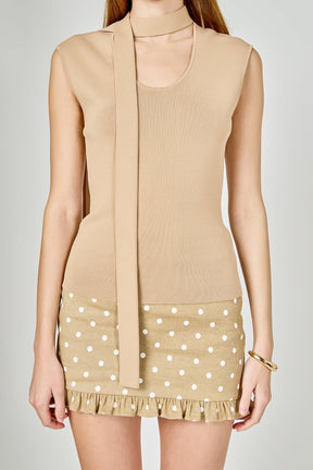 ENDLESS ROSE - Knitted Neckband Top - TOPS available at Objectrare