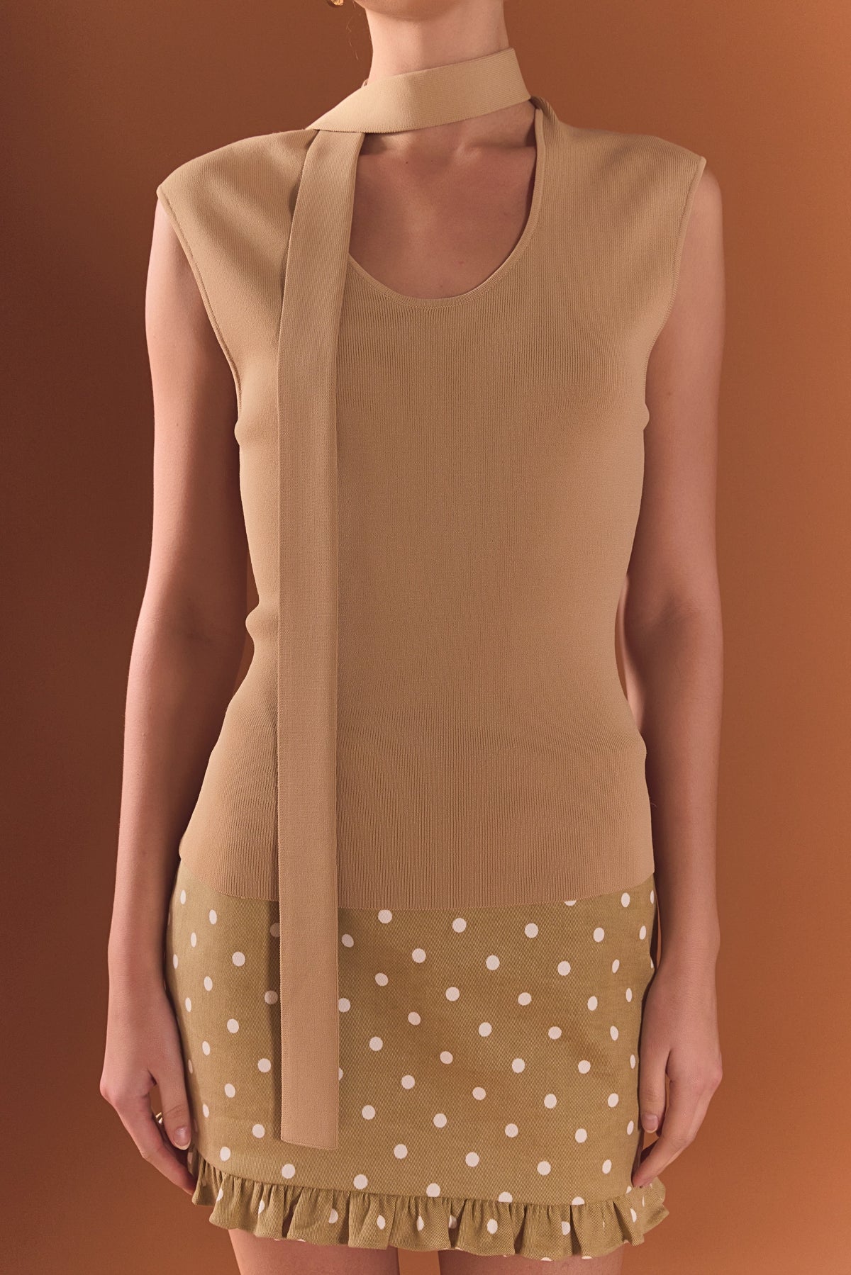 ENDLESS ROSE - Knitted Neckband Top - TOPS available at Objectrare