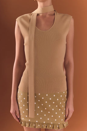 ENDLESS ROSE - Knitted Neckband Top - TOPS available at Objectrare