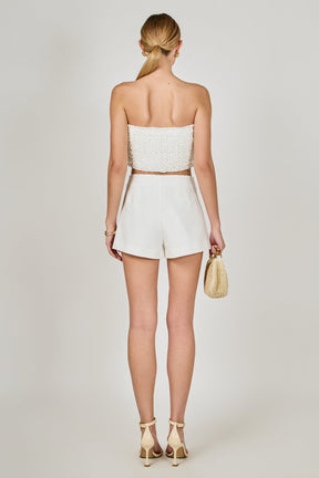 ENDLESS ROSE - Smocking Detail Tube Top - TOPS available at Objectrare