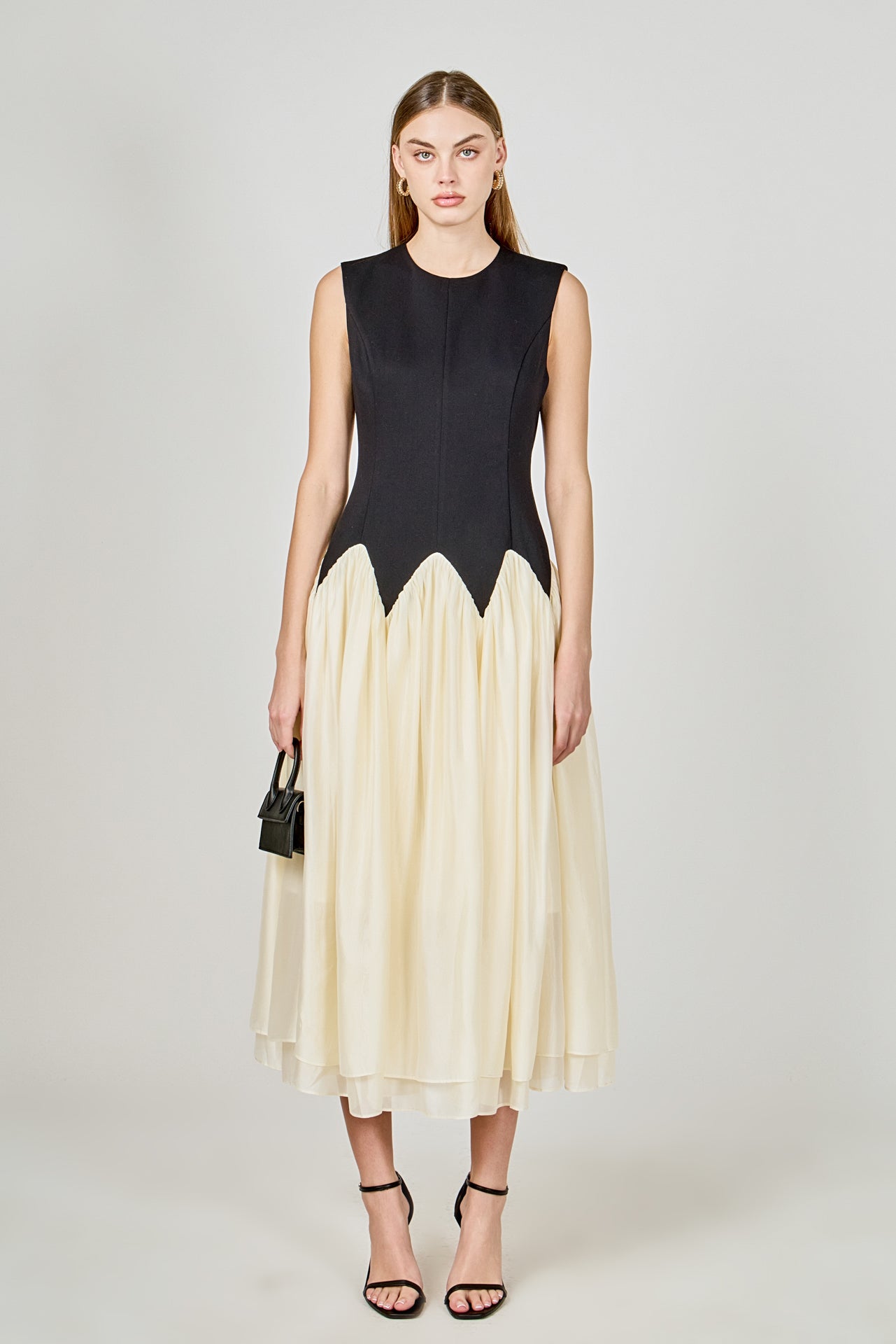 ENDLESS ROSE - Contrast Color Midi Dress - DRESSES available at Objectrare