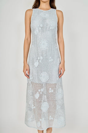 ENDLESS ROSE - Textured Sleeveless Maxi Dress - DRESSES available at Objectrare