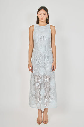 ENDLESS ROSE - Textured Sleeveless Maxi Dress - DRESSES available at Objectrare