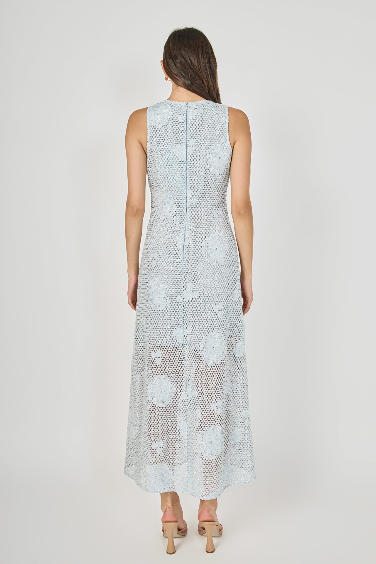ENDLESS ROSE - Textured Sleeveless Maxi Dress - DRESSES available at Objectrare