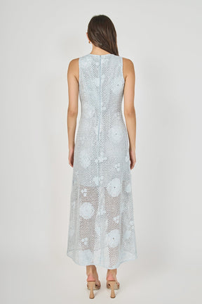ENDLESS ROSE - Textured Sleeveless Maxi Dress - DRESSES available at Objectrare