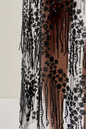 ENDLESS ROSE - Mix Rhinestone Lace T-shirt Midi Dress - DRESSES available at Objectrare