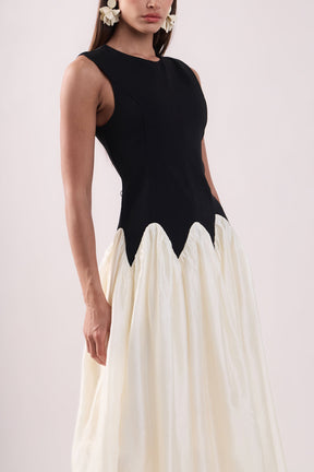 ENDLESS ROSE - Contrast Color Midi Dress - DRESSES available at Objectrare