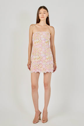 ENDLESS ROSE - Rhine Stone Lack Mini Dress - DRESSES available at Objectrare