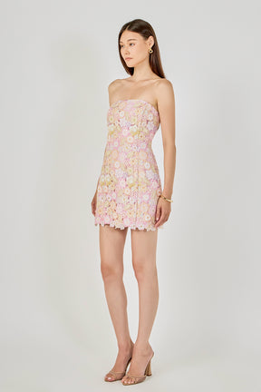 ENDLESS ROSE - Rhine Stone Lack Mini Dress - DRESSES available at Objectrare