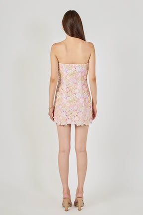 ENDLESS ROSE - Rhine Stone Lack Mini Dress - DRESSES available at Objectrare