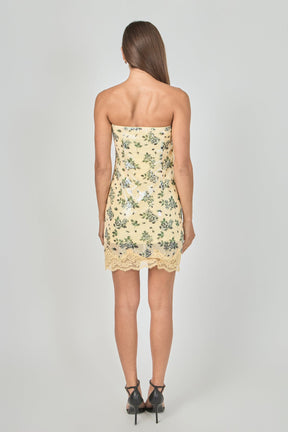 ENDLESS ROSE - Printed Sequined Mini Dress - DRESSES available at Objectrare
