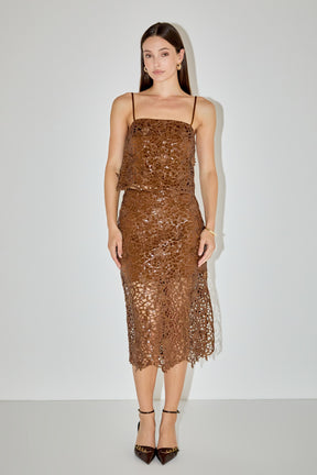 ENDLESS ROSE - Sequin Floral Lace Cami Top - TOPS available at Objectrare