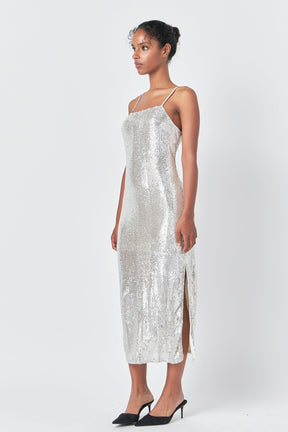 ENDLESS ROSE - Sequin Slip Dress - DRESSES available at Objectrare