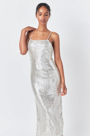ENDLESS ROSE - Sequin Slip Dress - DRESSES available at Objectrare