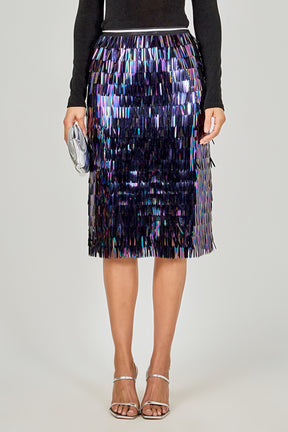 ENDLESS ROSE - Sequin Midi Skirt - SKIRTS available at Objectrare